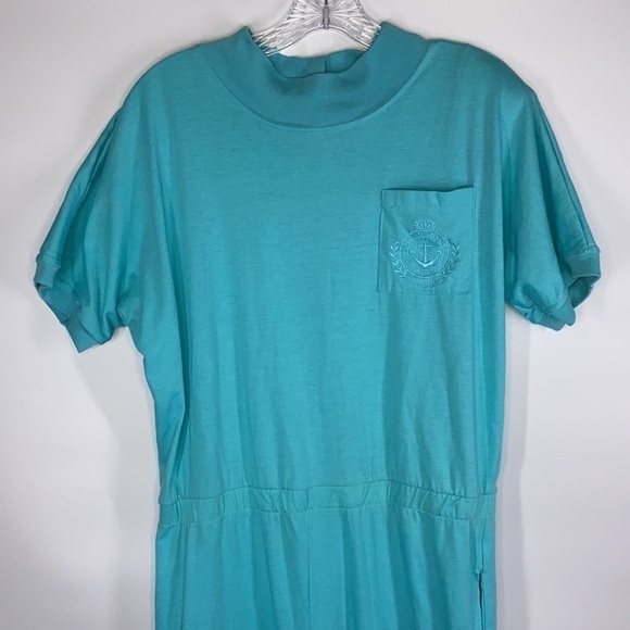 Vintage Justin Allen Sailing Sport Classics Blue 80's Jumpsuit Rare Size Large - Picture 5 of 15